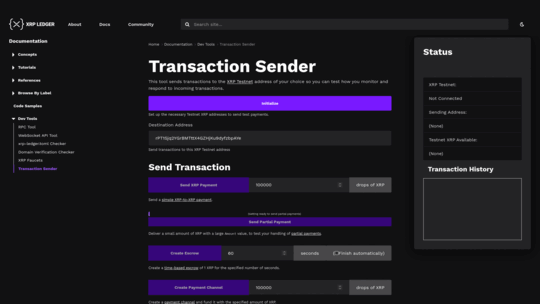 Transaction Sender Screenshot